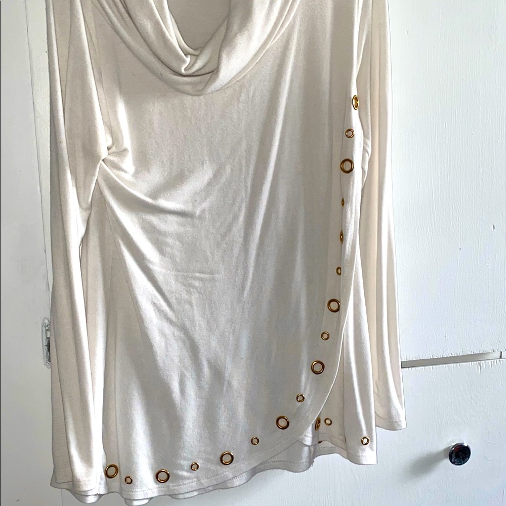 White Cowl Neck Tunic